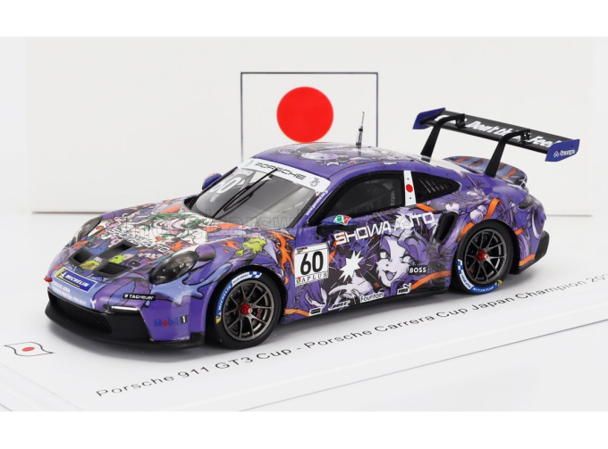 PORSCHE 911 992 Gt3 Cup №60 Porsche Carrera Cup Japan Champion (2023) Ryo Ogawa, Blue