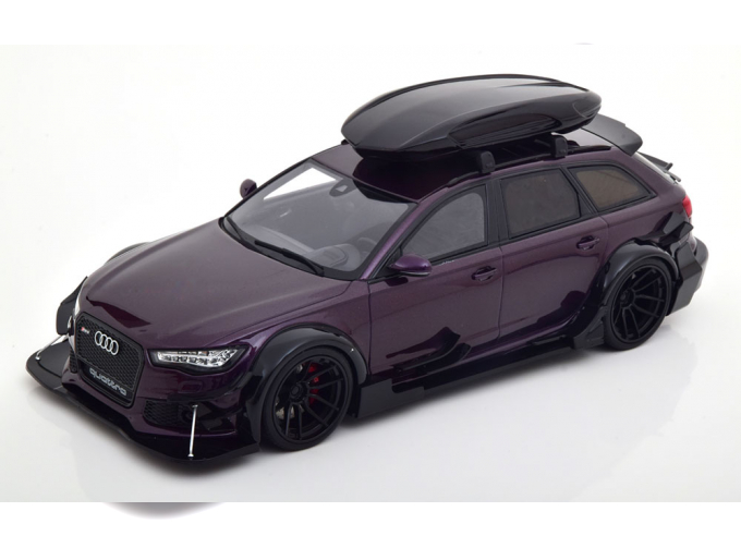 AUDI RS 6 Avant with roof box, purple