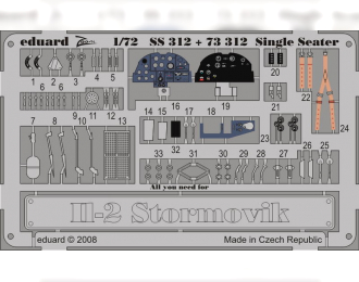 Цветное фототравление для IL-2 Stormovik Single Seater S. A.