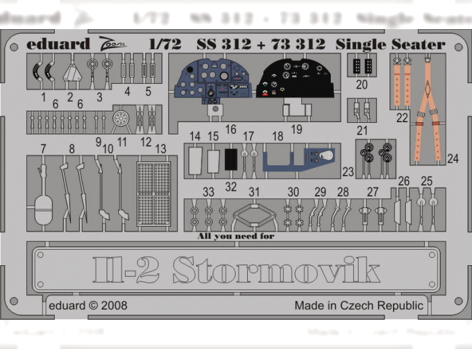 Цветное фототравление для IL-2 Stormovik Single Seater S. A.