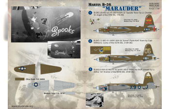 NEW B-26 Marauder Wet decal