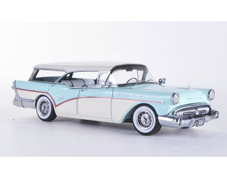 BUICK Century Caballero Estate Wagon 1957, White/Light Blue