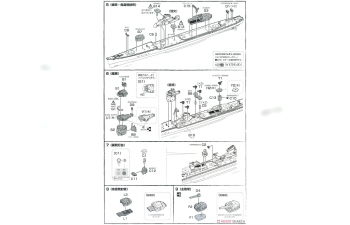 Сборная модель IJN Akizuki-Class Destroyer Akizuki/Hatsuzuki 1944 Operation Sho-1