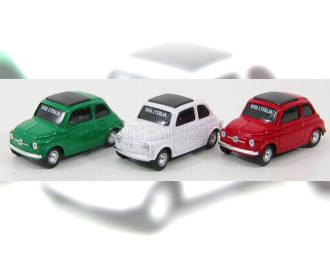 FIAT Set 3x 500 (1965) - Viva L'italia 150th Anniversario Italia 1861 - 2011, Green White Red