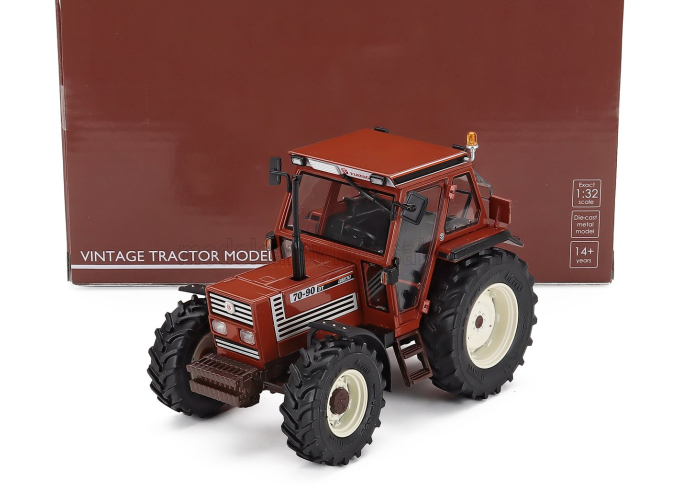 FIAT 70-90 Tractor Confort Cab 4wd With Front And Rear Fender (1997), Brown