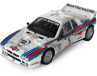 Сборная модель LANCIA - 037 TEAM MARTINI RACING N 5 WINNER RALLY TOUR DE CORSE 1984 MARKKU ALEN - ILKKA KIVIMAKI - WHITE RED BLUE