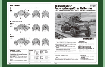 Сборная модель Автомобиль German Leichter Panzerspahwagen(2cm) Mid Version