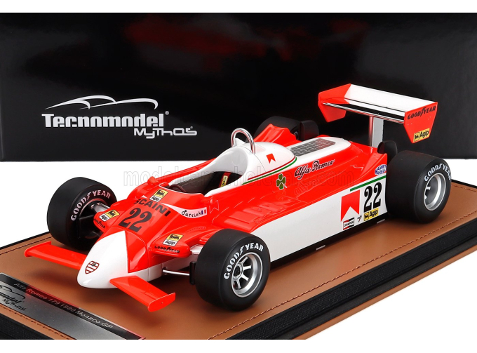 ALFA ROMEO F1 179 №22 Monaco Gp Patrick Depailler (1980), White Red