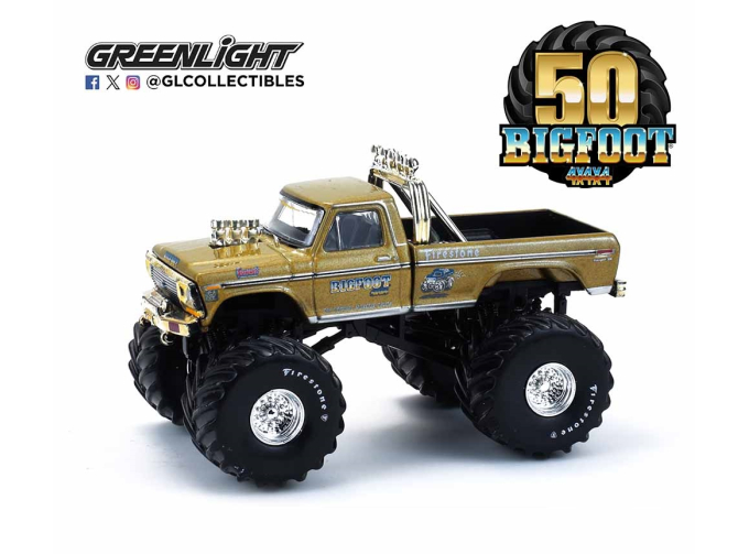 FORD F-250 Monster Truck "Bigfoot #1 50th Anniversary" (1979), Gold Metallic
