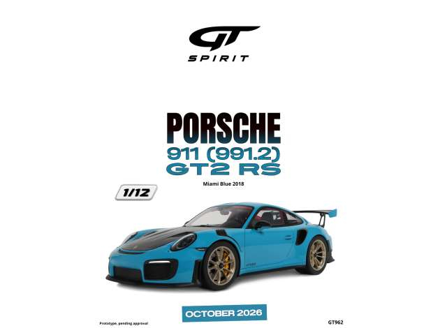 PORSCHE 911 (911.2) GT2 RS *Resin* (2018), Miami blue 