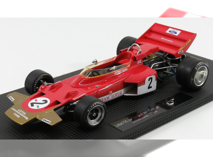 LOTUS F1 72c Team Lotus №2 Jochen Rindt Season (1970) World Champion, Red Gold