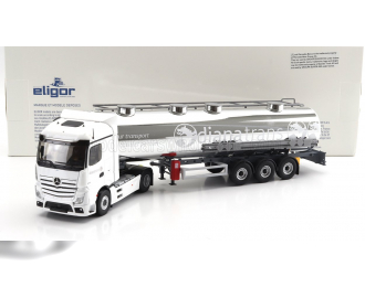 MERCEDES-BENZ Actros 5 1851 Tanker Truck Diana Trans Transports (2021), White Chrome