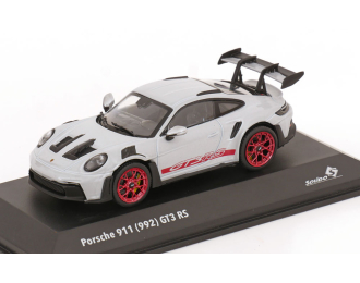PORSCHE 911 (992) GT3 RS (2023), silver/red