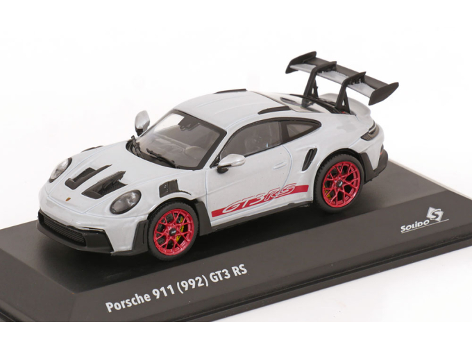 PORSCHE 911 (992) GT3 RS (2023), silver/red