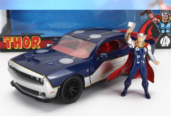 DODGE Challenger Srt8 With Thor Figure 2015, Blue Silver