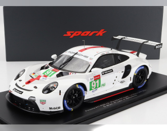 PORSCHE 911 991-2 Rsr-19 4.2l Team Porsche Gt №91 24h Le Mans (2021) G.Bruni - R.Lietz - F.Makowiecki, White Grey Red