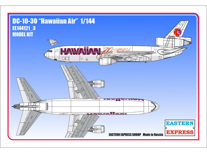 Сборная модель Авиалайнер DC-10-30 Hawaiian Air