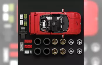 Конструктор ACURA Nsx Coupe - 876 Pcs + V-series (1990), Red
