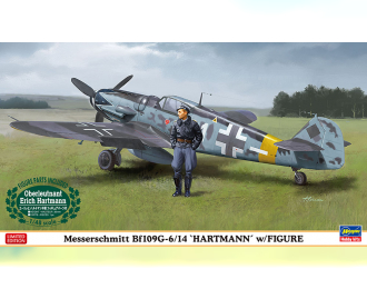 Сборная модель Самолет Messerschmitt Bf109G-6/14 HARTMANN w/FIGURE