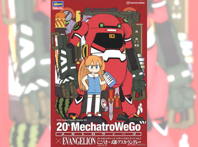 Сборная модель Робот 20 MechatroWeGo x Evangelion Unit-02 + Asuka Langley