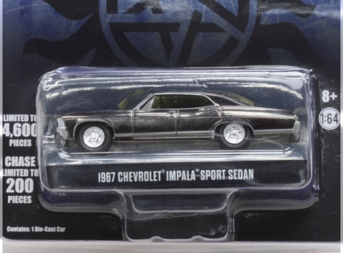 Chevrolet Impala Sport Sedan 1967 черный из сериала Сверхестественное (Supernatural) черный/хром