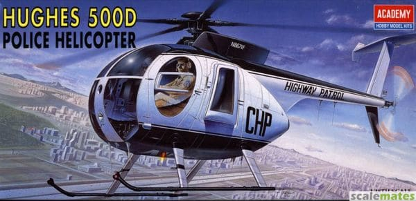 Сборная модель Вертолет HUGHES 500D Police Helicopter 1967