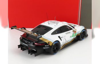 PORSCHE 911 991 Rsr 4.0l Flat-6 Porsche Gt Team N91 2nd Lmgte Pro Class 24h Le Mans (2019) P.Pilet - E.Bamber - N.Tandy, White Black Gold