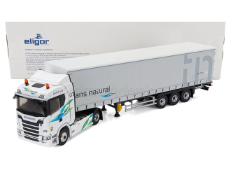 SCANIA R500 Truck Telonato Trans Natural Transports (2012), White Silver