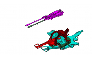 Сборная модель ЗУ-23-2М вариант для установки в кузов
