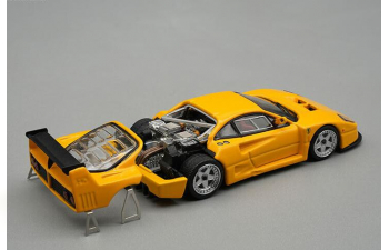 FERRARI F40 Lm Press Version (1996) - Silver Wheels, Giallo Modena - Yellow