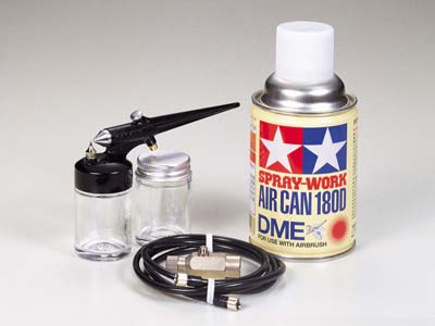 Аэрограф (в баллоне) Badger 350 II с баллоном сжатого воздуха и переходником