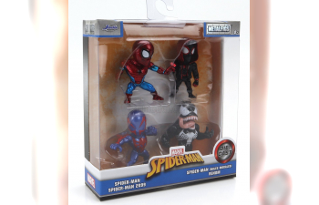 Фигурки 4x Avengers - Spider Man - Miles Morales - Spiderman 2099 - Venom - Cm. 6.0