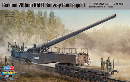 Сборная модель Орудие German 280mm K5(E) Railway Gun Leopold