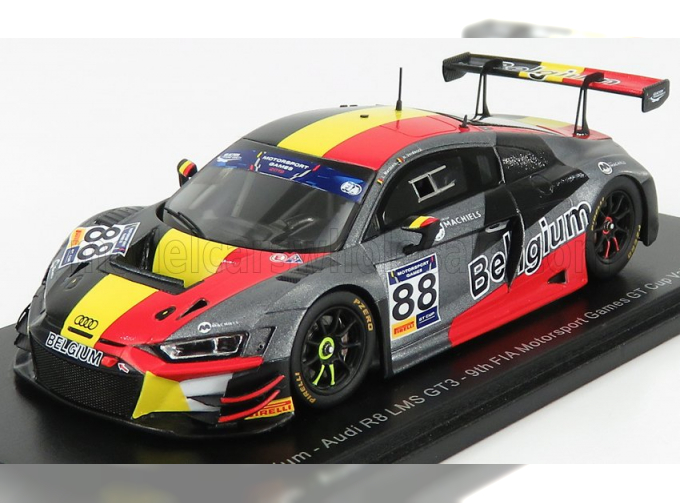 AUDI R8 Lms Team Belgium №88 Fia Motorsport Games Gt Cup Vallelunga (2019) L.Machiels - N.Verdonck, Black Red Yellow