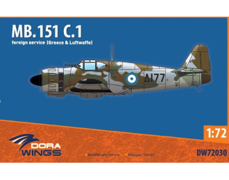 Сборная модель Marcel Bloch MB.151 C.1 foreign service (Greece & Luftwaffe) (товар без коробоки)
