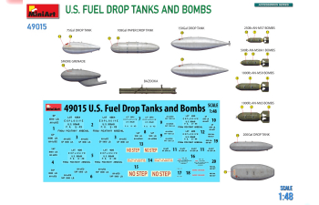 Сборная модель Military U.S. Fuel Drop Tanks And Bomb