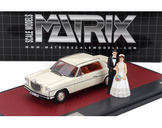 MERCEDES BENZ S-class 280c Coupe (w111) (1968) - Matrimonio - Just Married - Wedding With 2 Figures, White