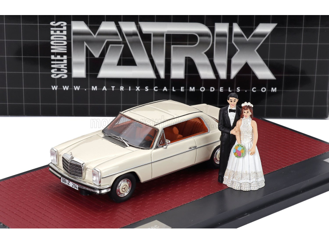 MERCEDES BENZ S-class 280c Coupe (w111) (1968) - Matrimonio - Just Married - Wedding With 2 Figures, White