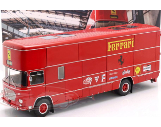 OM FIAT 150 Rolfo Scuderia Ferrari Race Car Transporter of the 70s  (1967), red