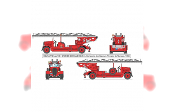Сборная модель Пожарная автолестница DELAHAYE TYPE 103 "BONNEVILLE"