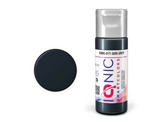 Краска акриловая IONIC Тёмно-серый / Dark Grey, 20мл