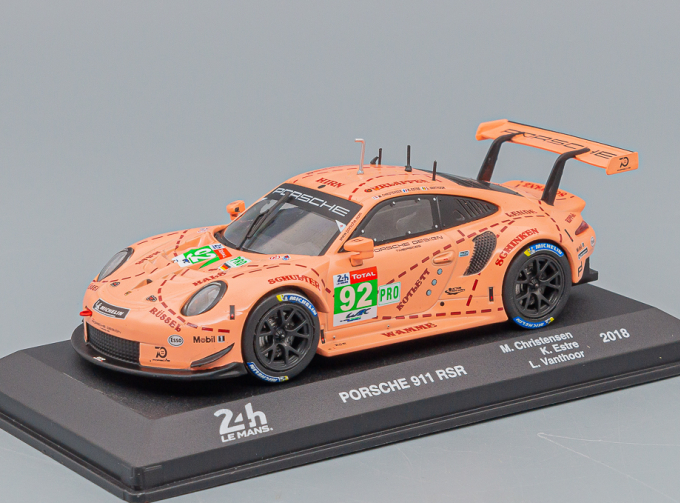 PORSCHE 911 991 Rsr Team Porsche Gt N92 Winner Lmgte Pro Pink Pig Tribute 24h Le Mans (2018) M.Christensen - K.Estre - L.Vanthoor, pink