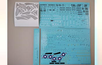 Декаль для F-8A/B/D/E Crusader VMF(AW)-235 с тех. надписями (удаляемая лаковая подложка)