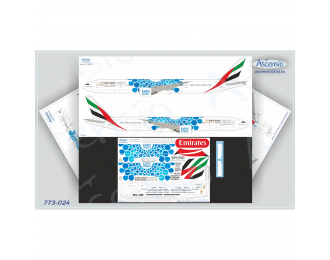 Декаль на 777-300ER Emirates EXPO2020 (Blue)