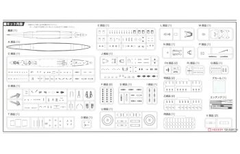 Сборная модель Японский тяжелый крейсер Chokai Full Hull