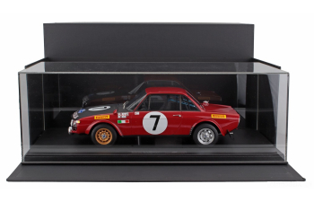 LANCIA Fulvia Hf 1600 Coupe (night Version) №7 2nd Rally Acropolis (1972) Simo Lampinen - Bo Reinicke - Con Vetrina - With Showcase, Red Black