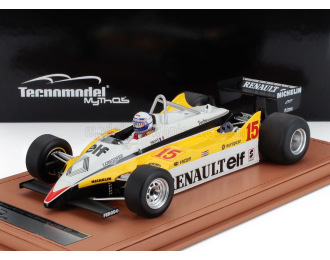 RENAULT F1 Re30b V6 Turbo Team Renault Elf №15 Winner Brazilian Gp (with Pilot Figure) (1982) Alain Prost, White Yellow Black