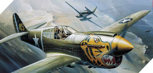 Сборная модель Самолет P-40E WARHAWK