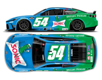 Toyota Camry XSE #54 Ty Gibbs *Sonic/Grillo`s Pickles*, blue/green 2025