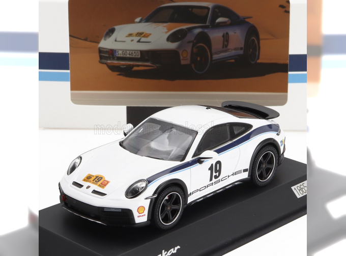 PORSCHE 911 992 Coupe №19 Rally Dakar Design (2022), White Blue